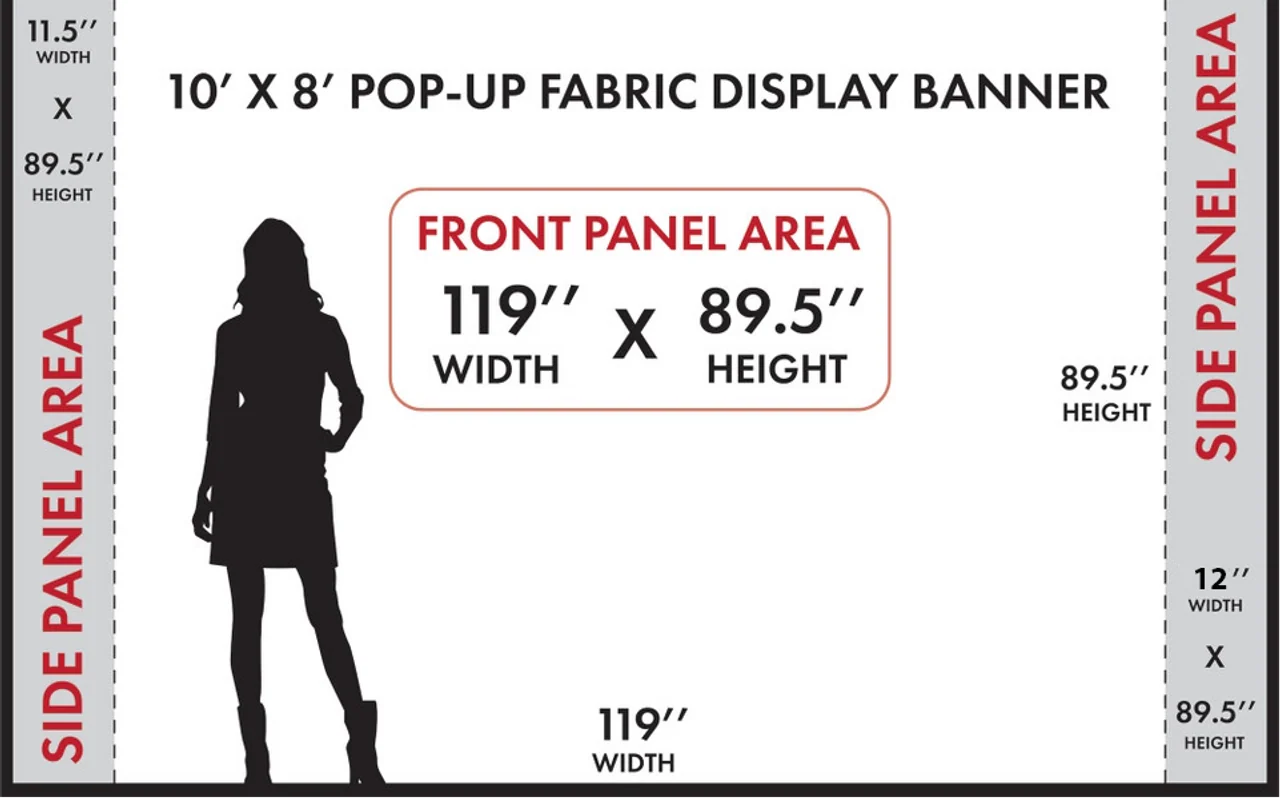 Pop Up Display Fabric Backdrop with Stand