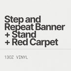 Step and Repeat Banner + Stand + Red Carpet